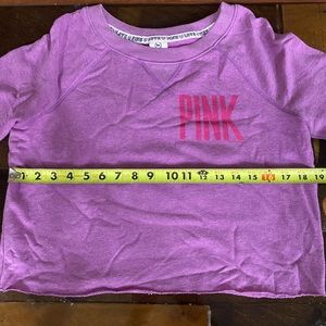 Pink Victoria’s Secret Crop Hoodie Size Small